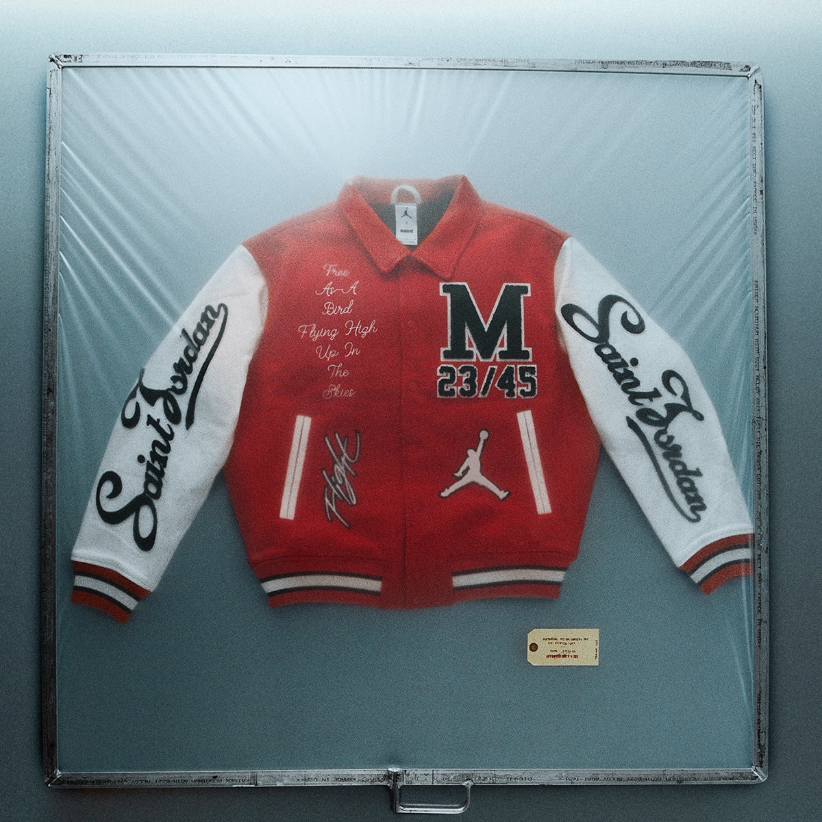 + Saint MXXXXXX Varsity Jacket 'Red White'