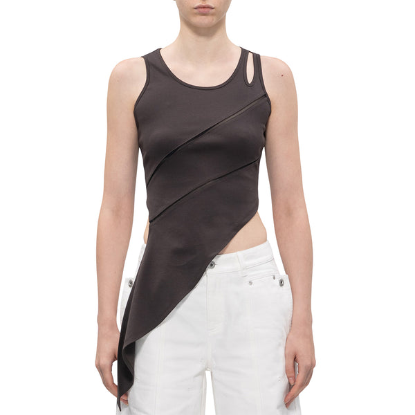 Patchwork Tank Top 'Dark Brown'