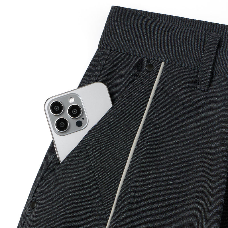 DN-01 Artisanal Slice-Cutting Denim Pants 'Shadow'