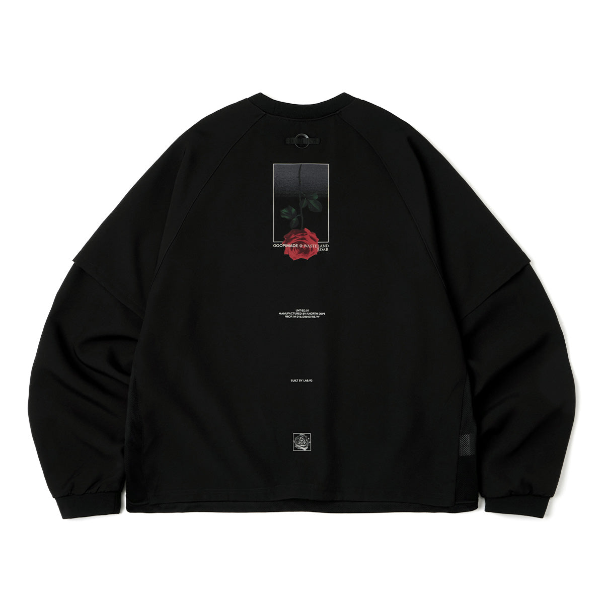 + WILDSIDE Yohji Yamamoto ROSE Logo Sweatshirt 'Black'