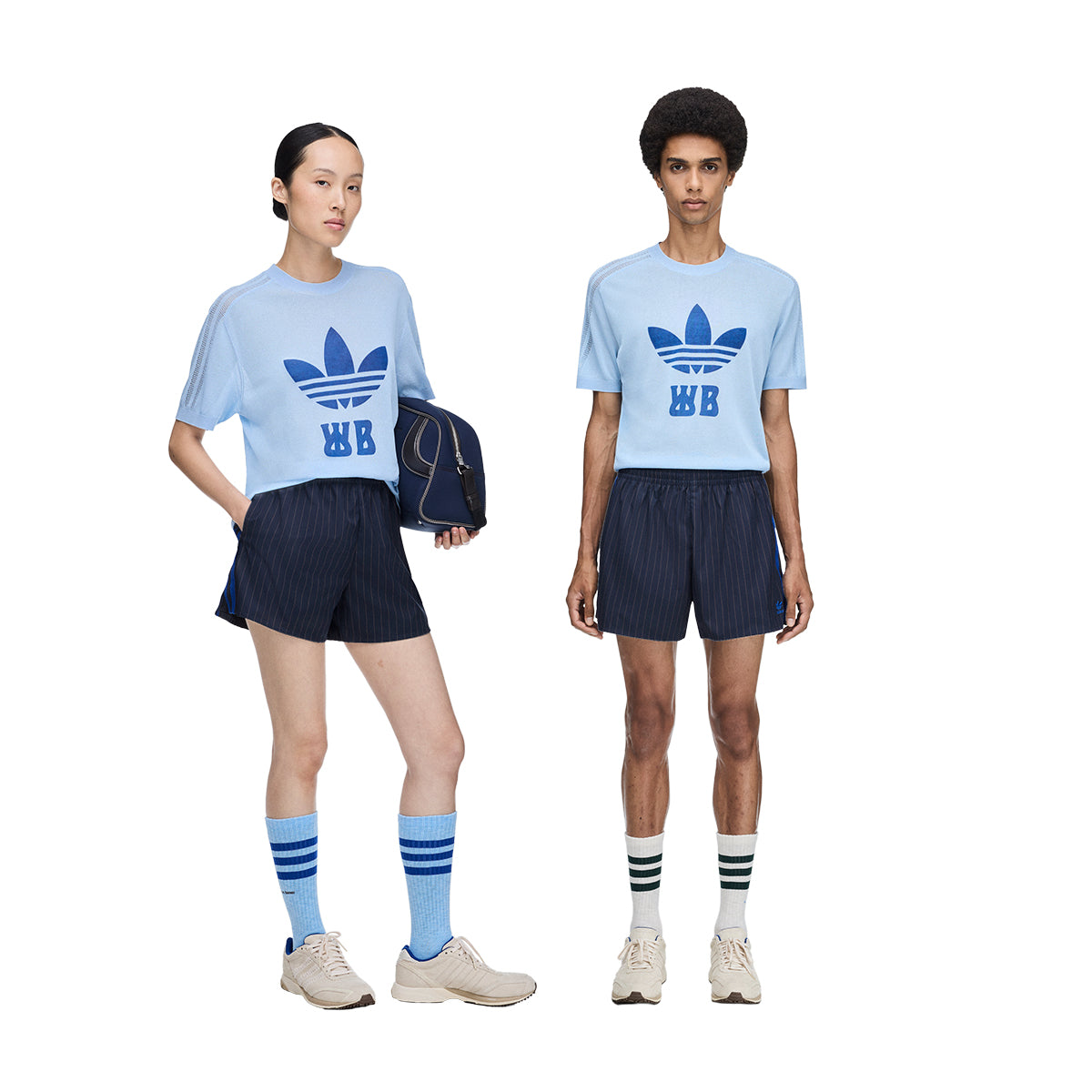 + Wales Bonner Pinstripe Short 'Night Navy'