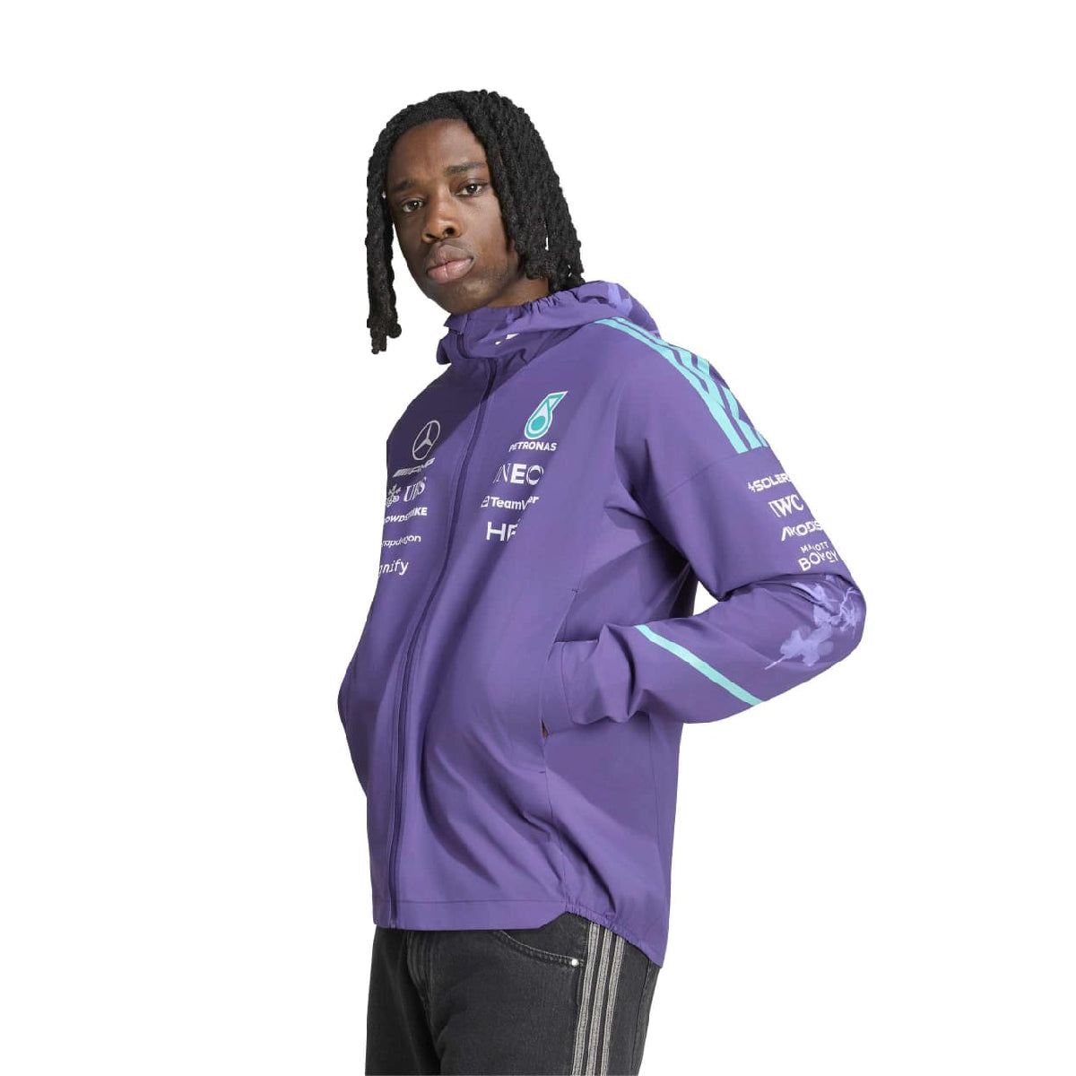 + Mercedes-AMG Petronas F1 Team Vanda Bloom Rain Jacket 'Dark Purple'