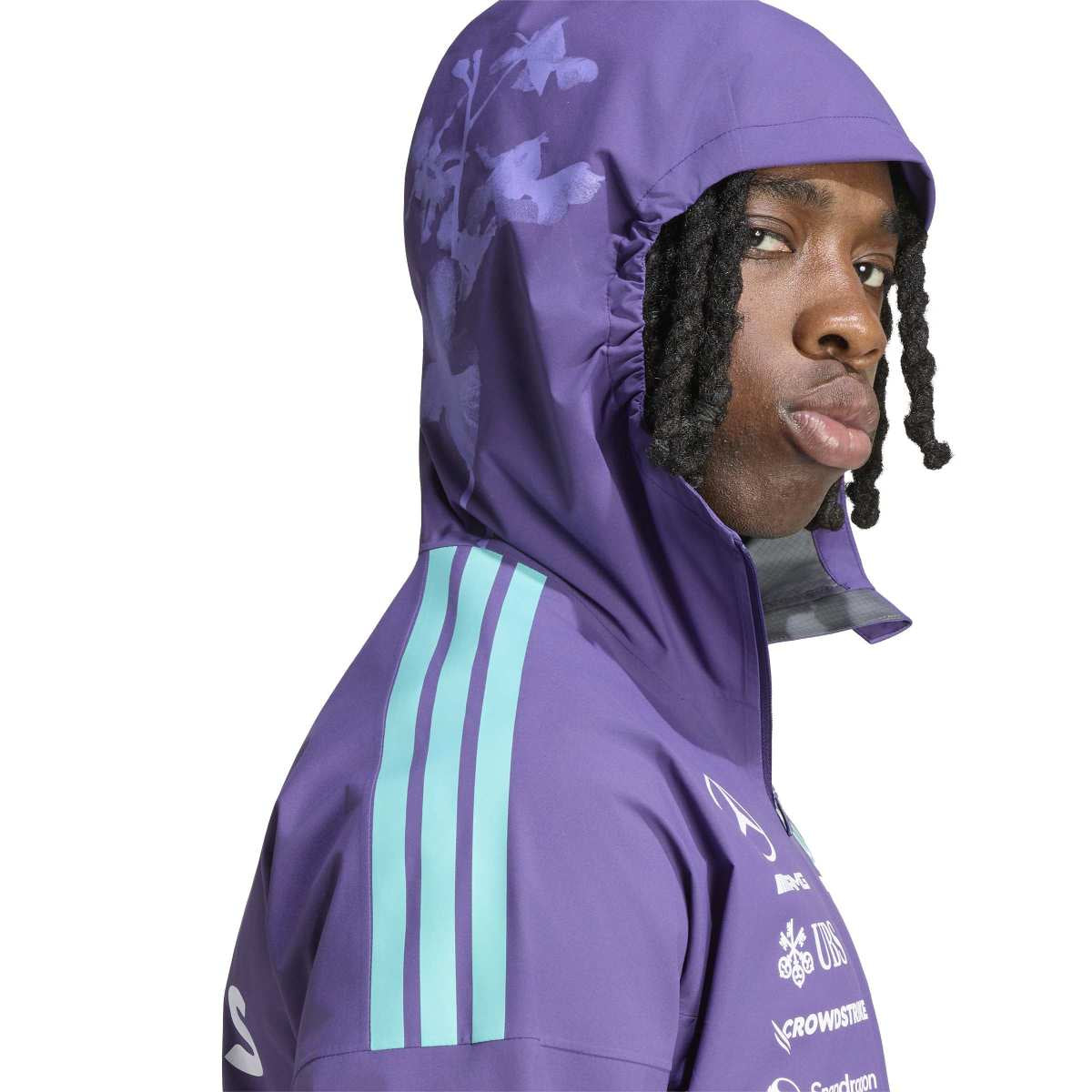 + Mercedes-AMG Petronas F1 Team Vanda Bloom Rain Jacket 'Dark Purple'
