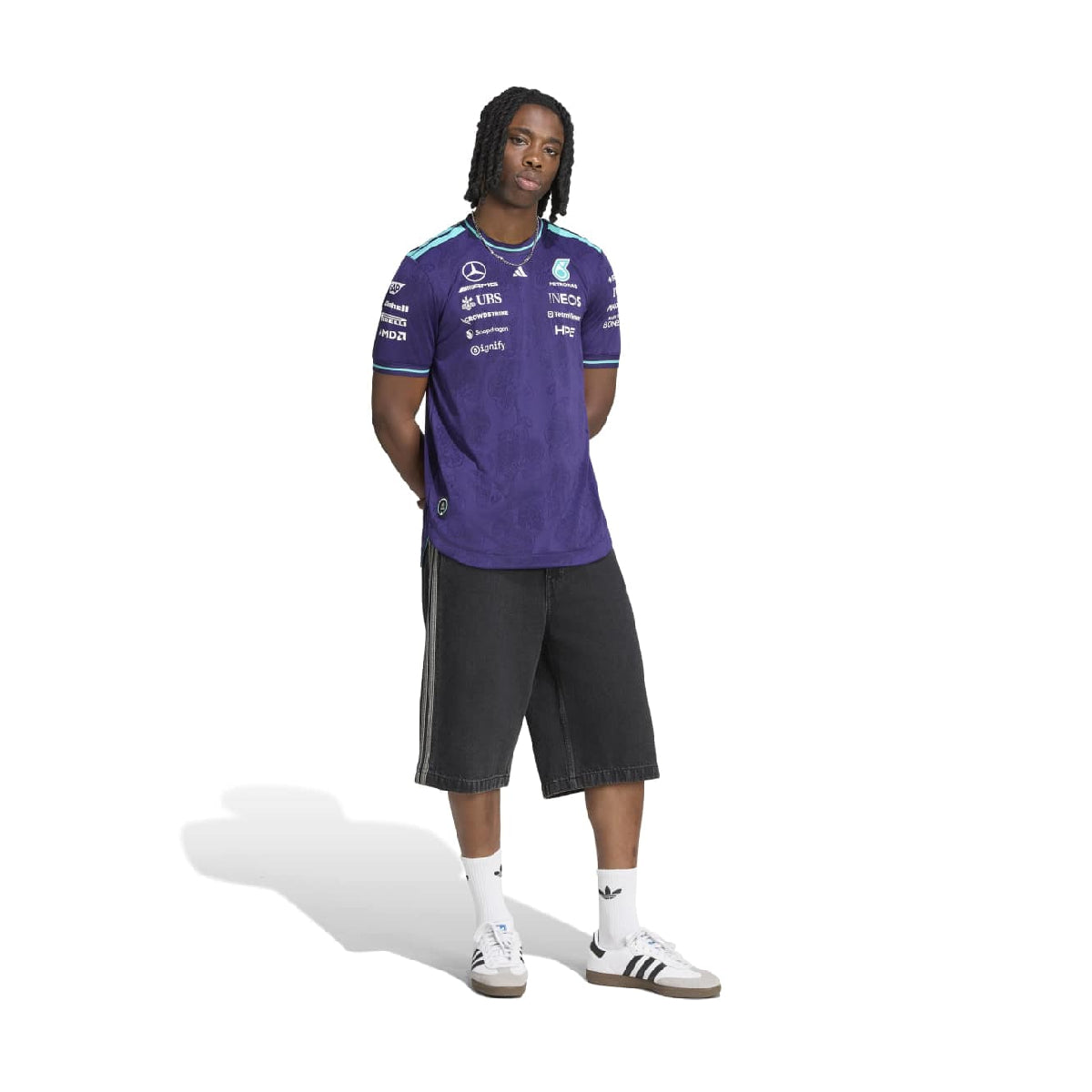 + Mercedes-AMG Petronas F1 Team Vanda Bloom Authentic Driver Jersey 'Dark Purple'