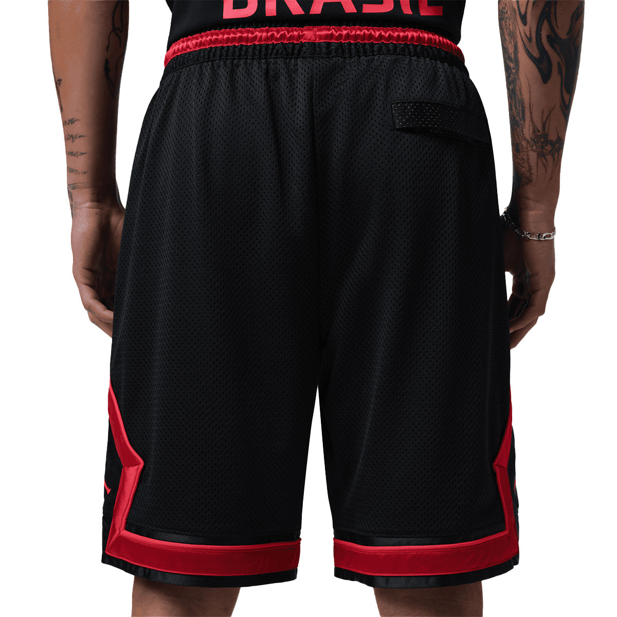 + Brasil Futebol Mesh Diamond Shorts 'Black University Red'