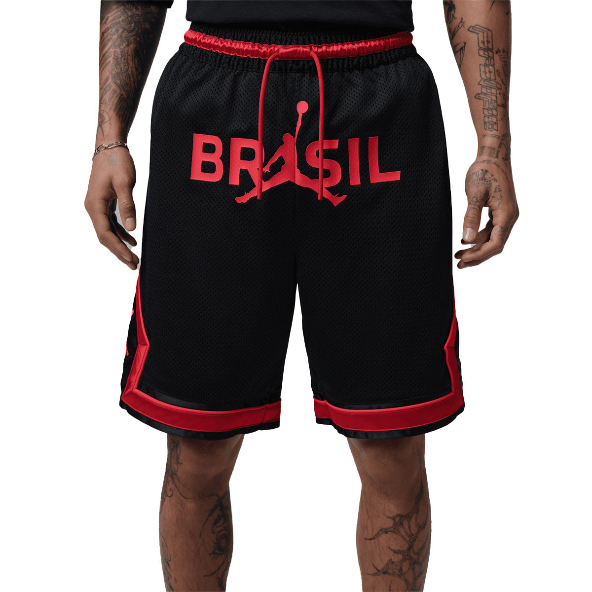 + Brasil Futebol Mesh Diamond Shorts 'Black University Red'