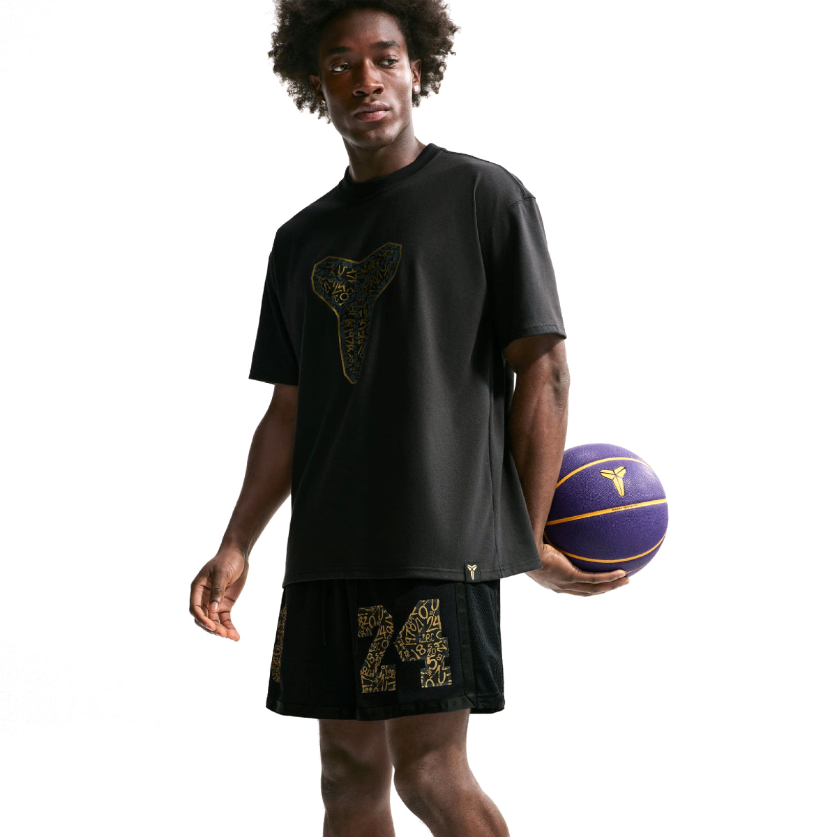 Kobe Basketball Shorts 'Black Metallic Gold'