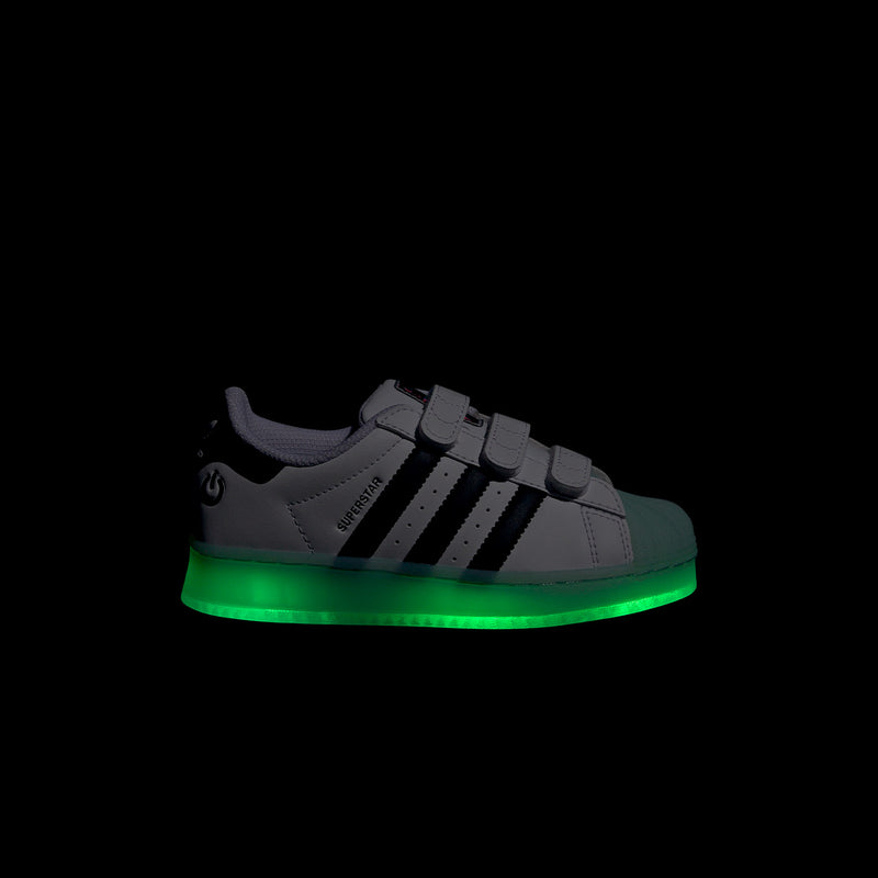 adidas Originals Kids Superstar LED Lights Comfort Closure White Limited Edt