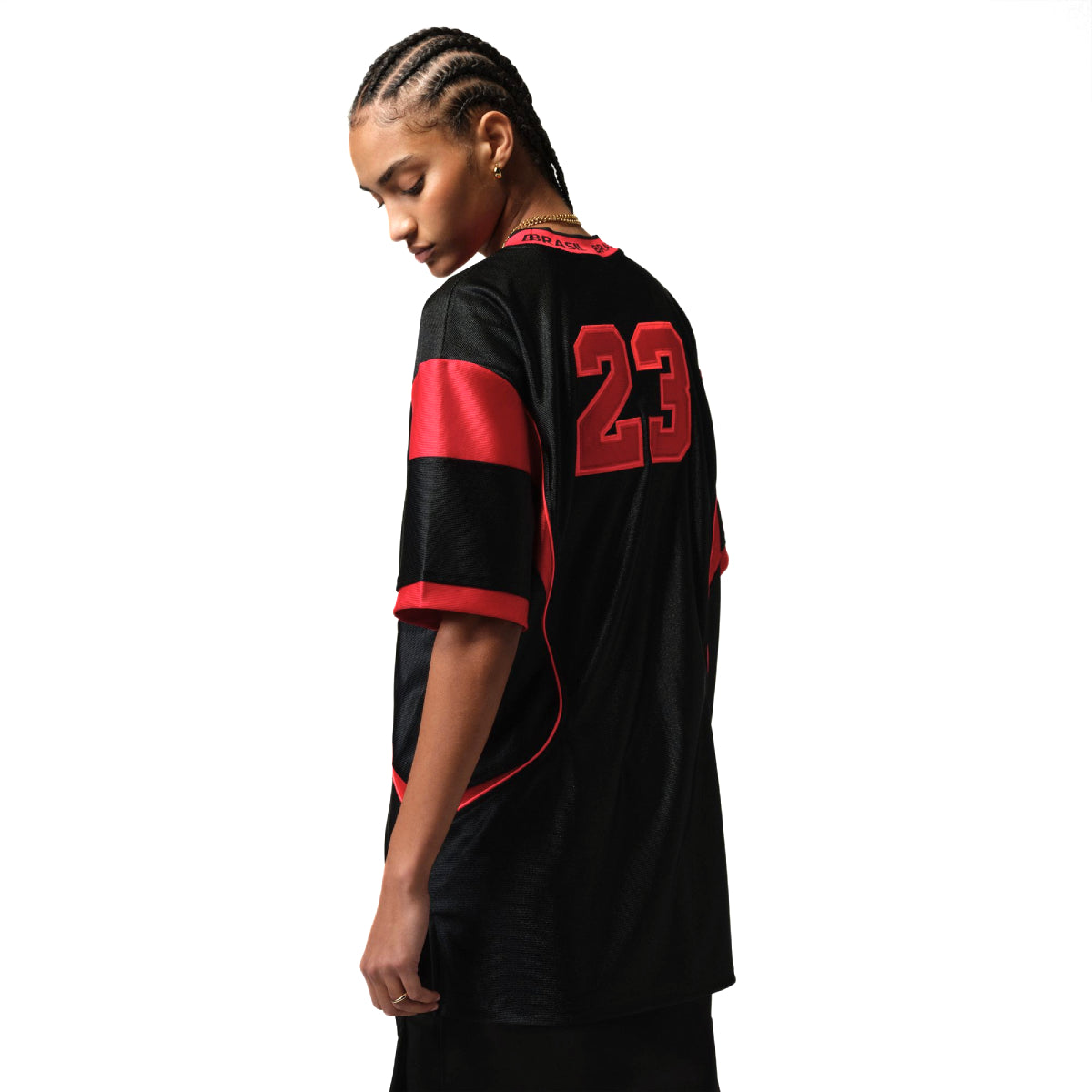 + Brasil Futebol Wmns Brooklyn Jersey Dress 'Black University Red'