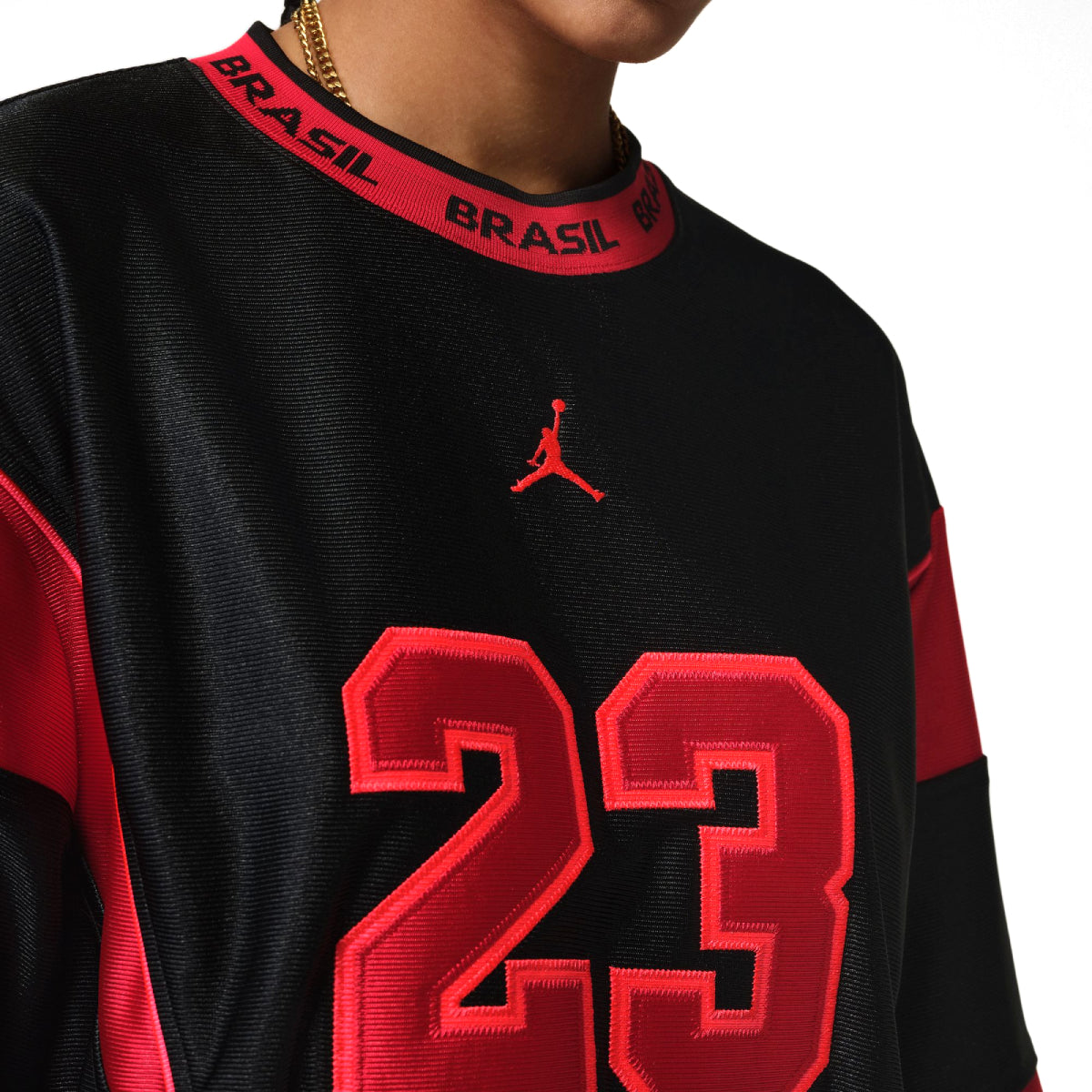 + Brasil Futebol Wmns Brooklyn Jersey Dress 'Black University Red'