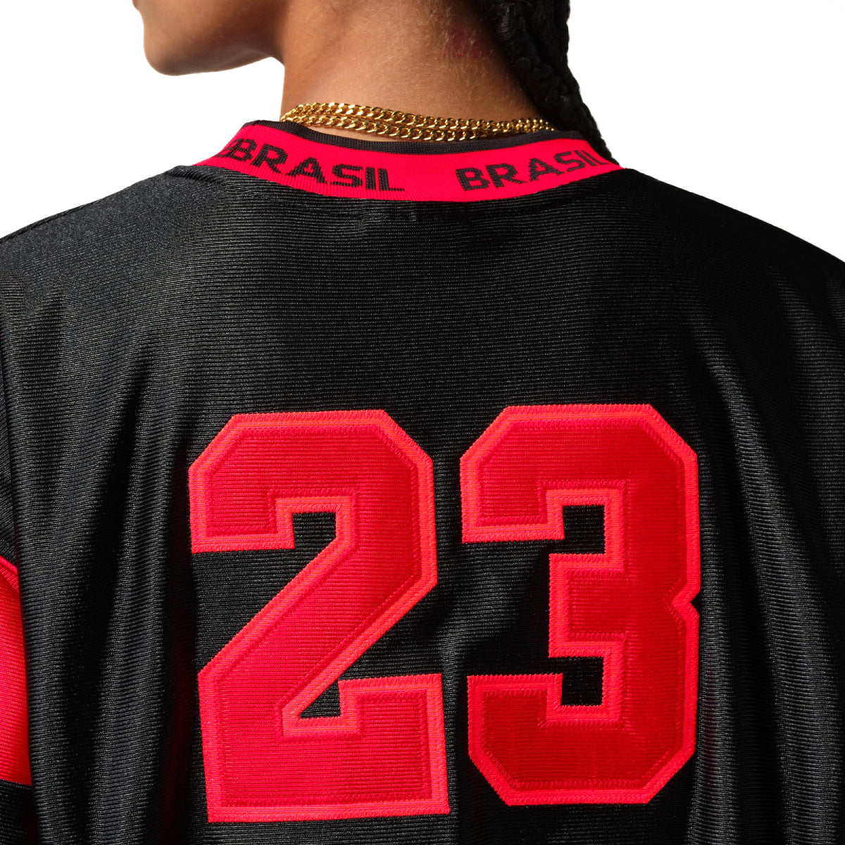 + Brasil Futebol Wmns Brooklyn Jersey Dress 'Black University Red'