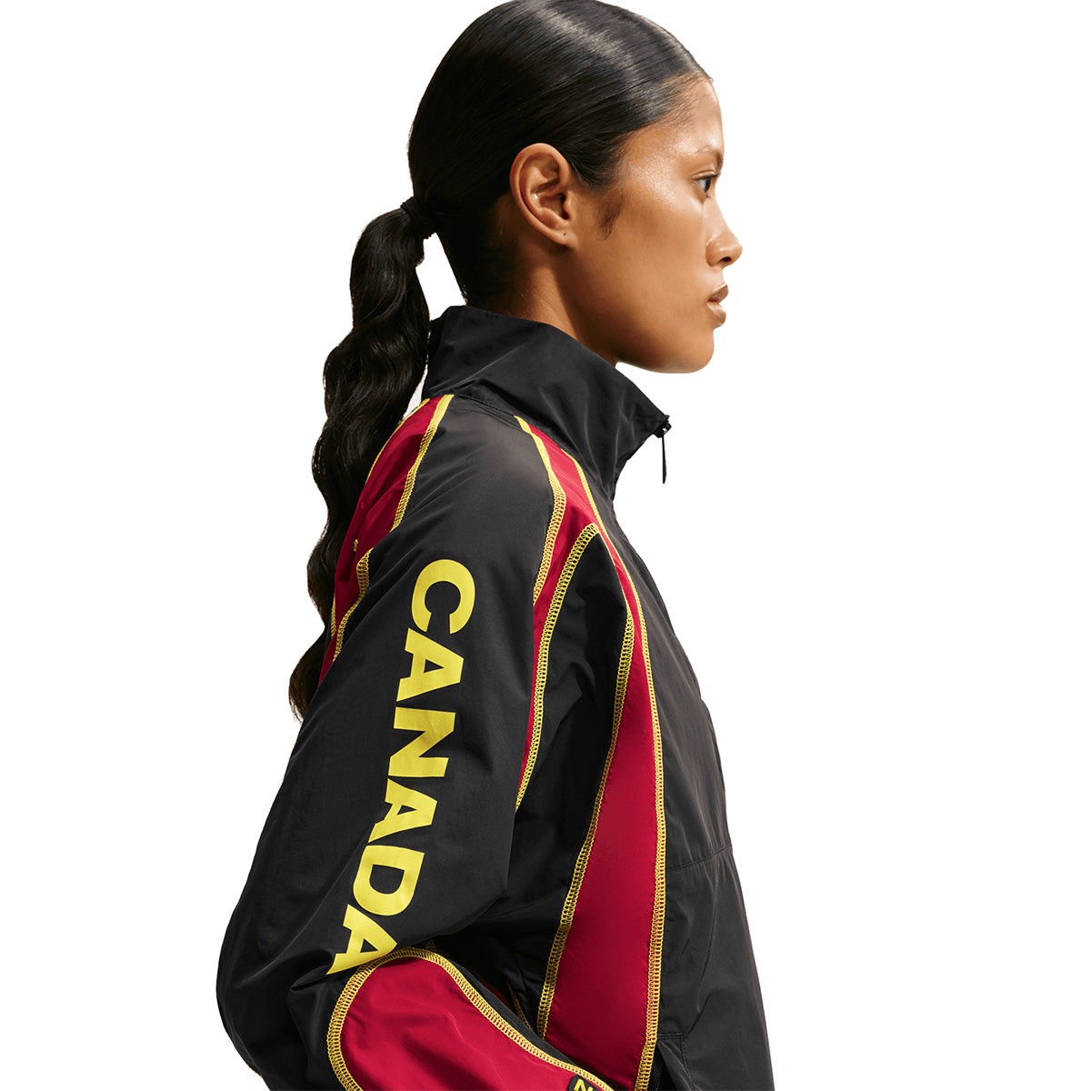 + NOCTA + Canada Woven Track Jacket 'Black Gym Red'
