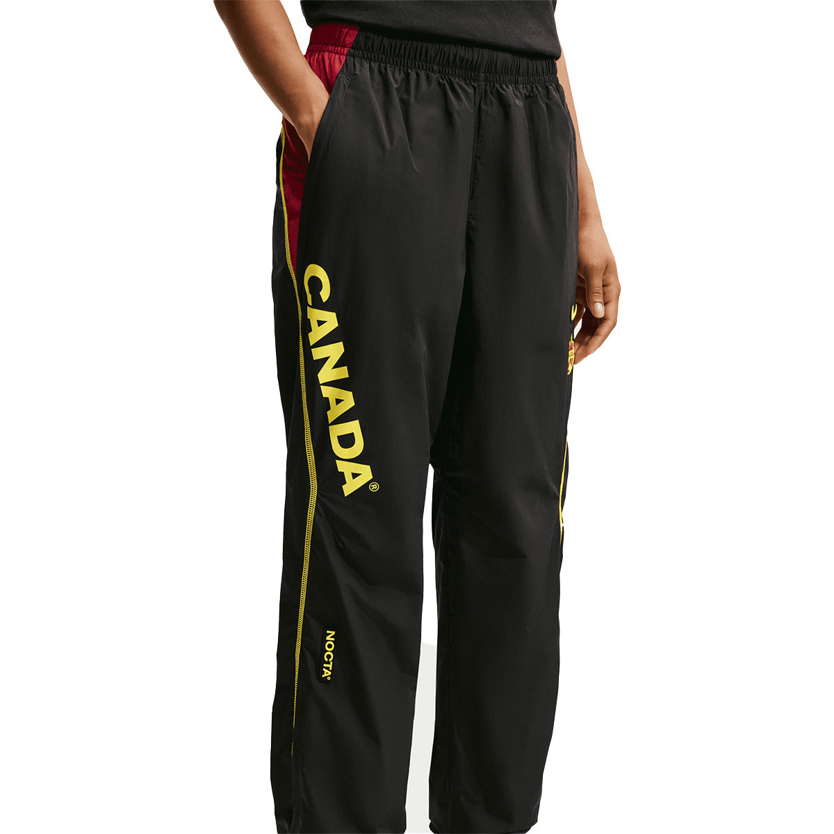 + NOCTA + Canada Woven Track Pants 'Black Gym Red'