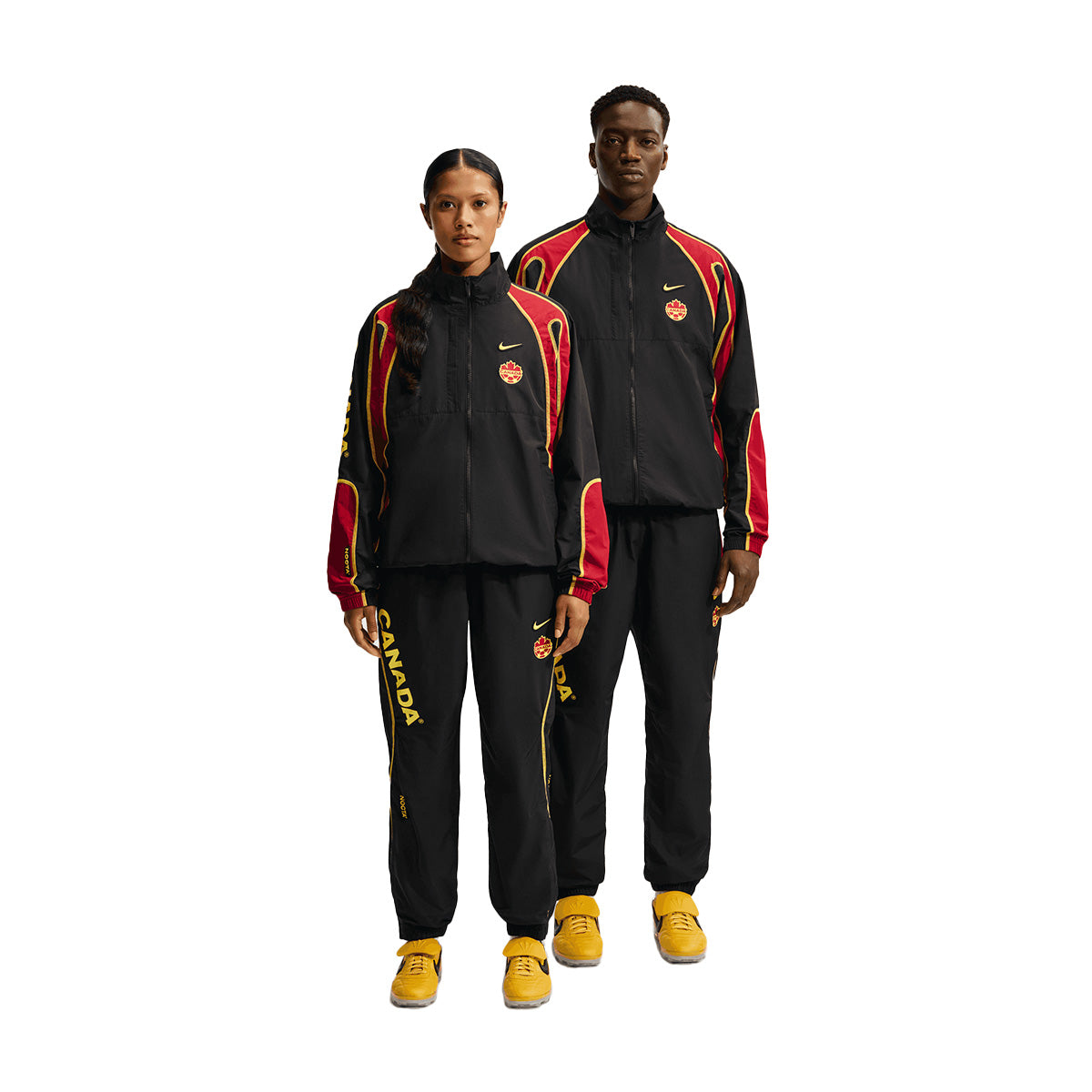 + NOCTA + Canada Woven Track Pants 'Black Gym Red'