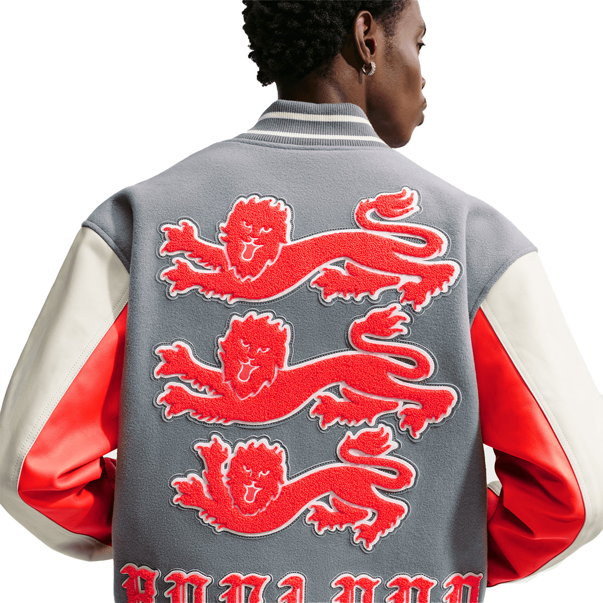 + Palace + England Varsity Jacket 'Cool Grey'