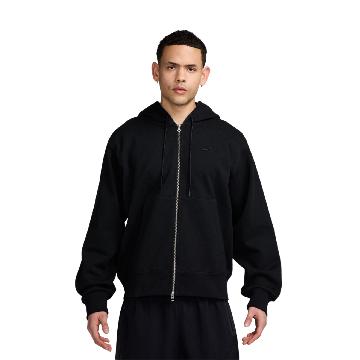 Fleece Full-Zip Hoodie 'Black'