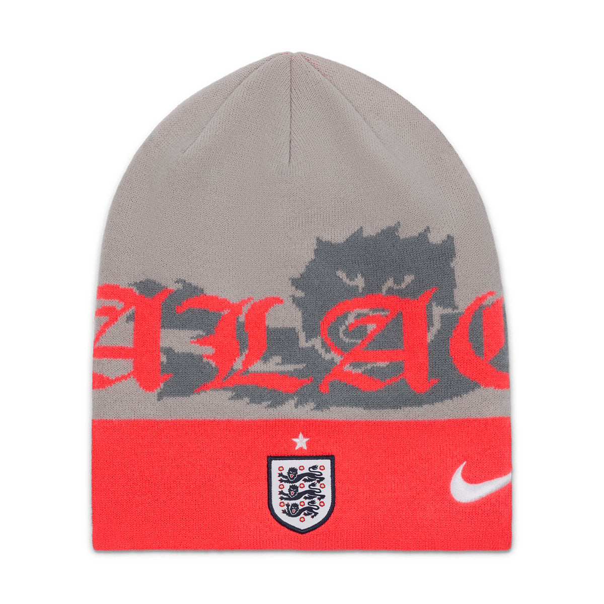 + Palace + England Uncuffed Beanie 'Pewter Grey'