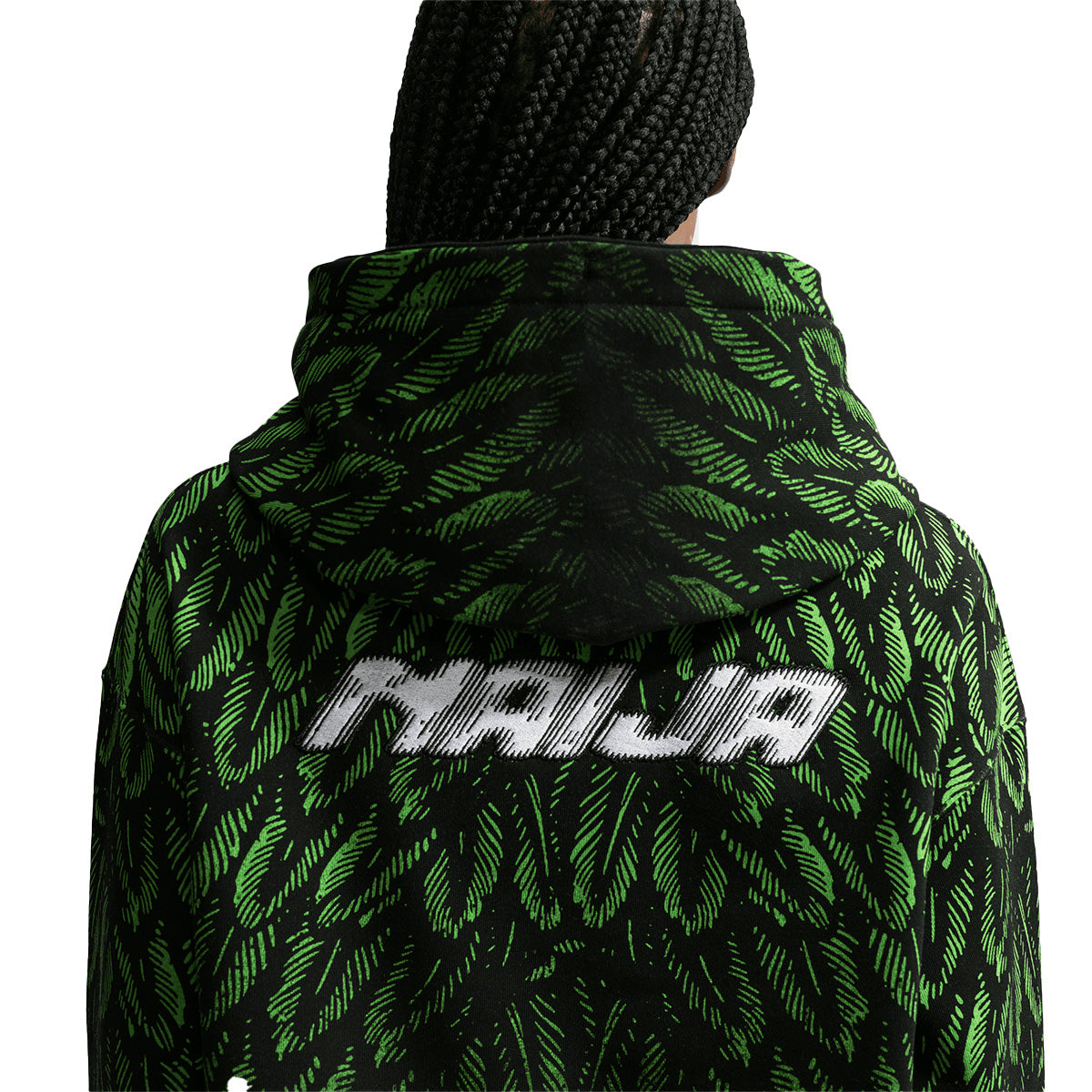+ Slawn + Nigeria Fleece Pullover Hoodie 'Poison Green'