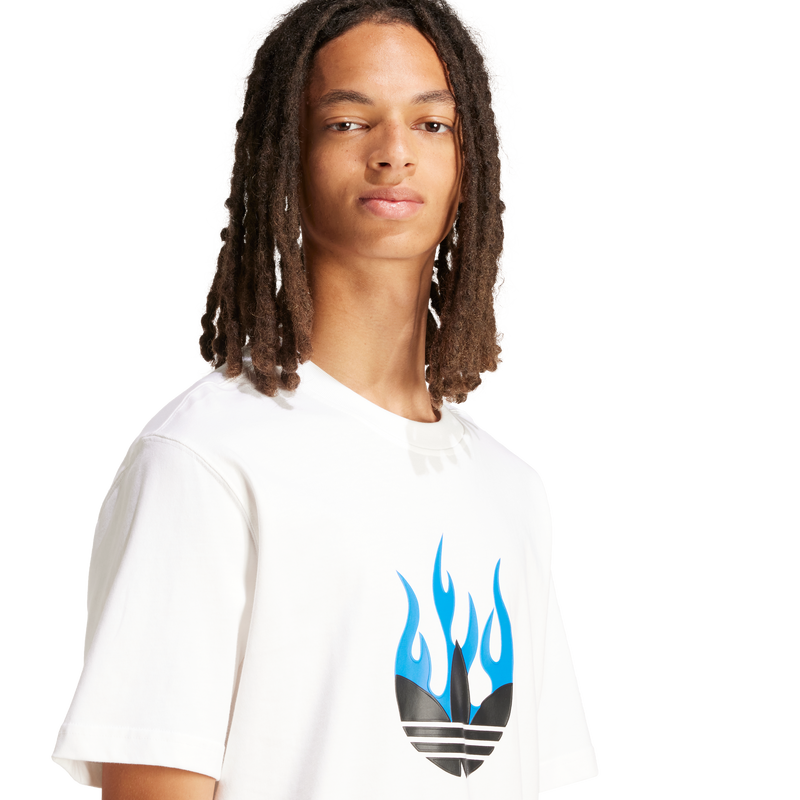 Flames Logo Tee 'White'