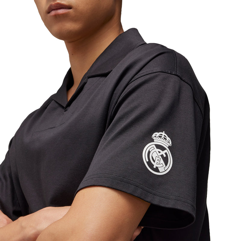 + Real Madrid Travel polo striped Shirt 'Black'