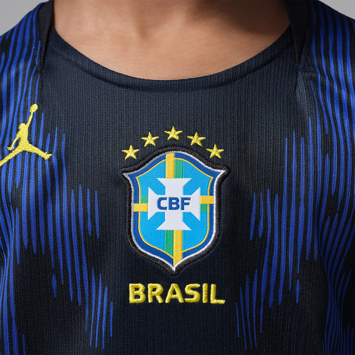 + Brasil Futebol Kids 2026 Stadium Away Dri-FIT Football Replica Shirt 'Old Royal Black'