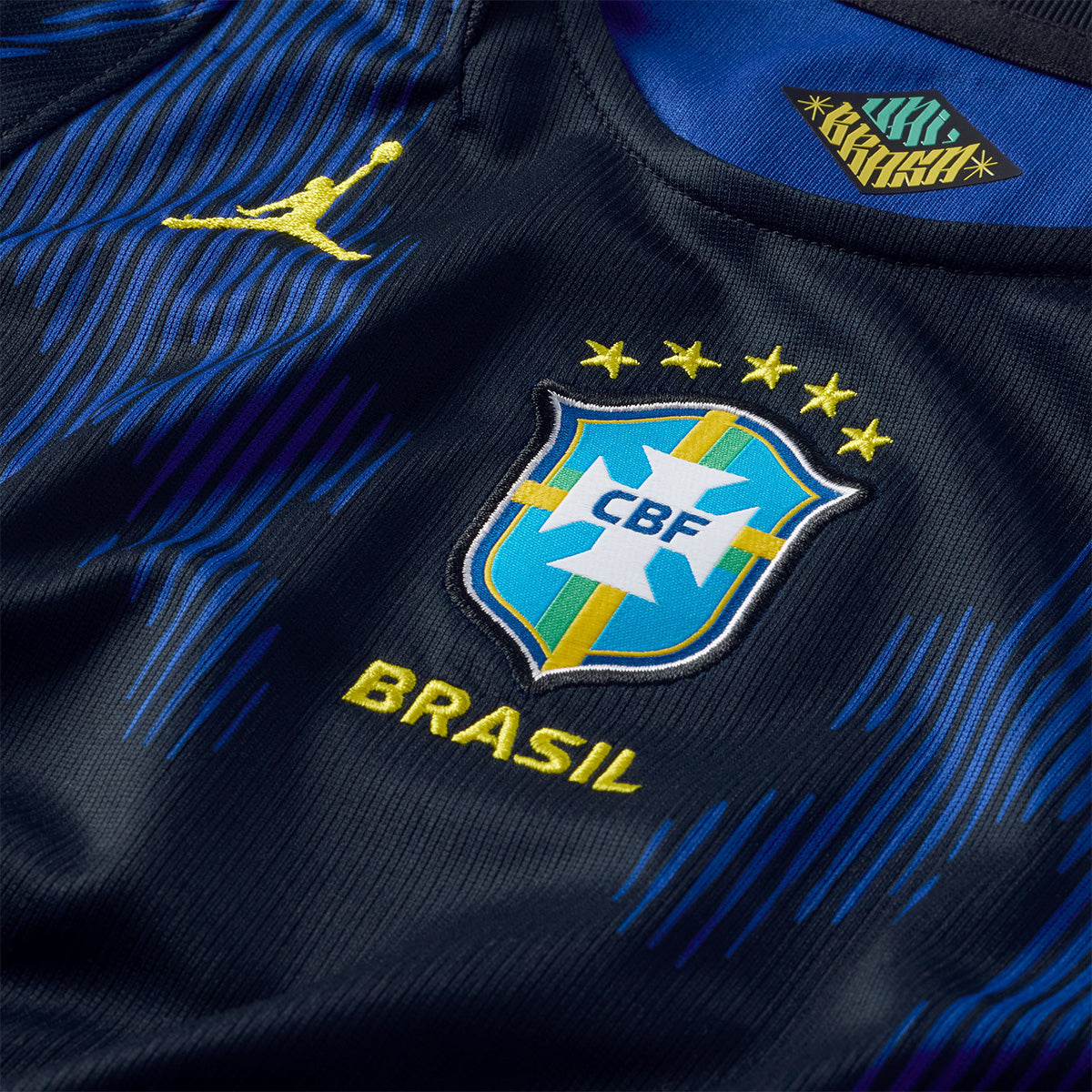 + Brasil Futebol Kids 2026 Stadium Away Dri-FIT Football Replica Shirt 'Old Royal Black'