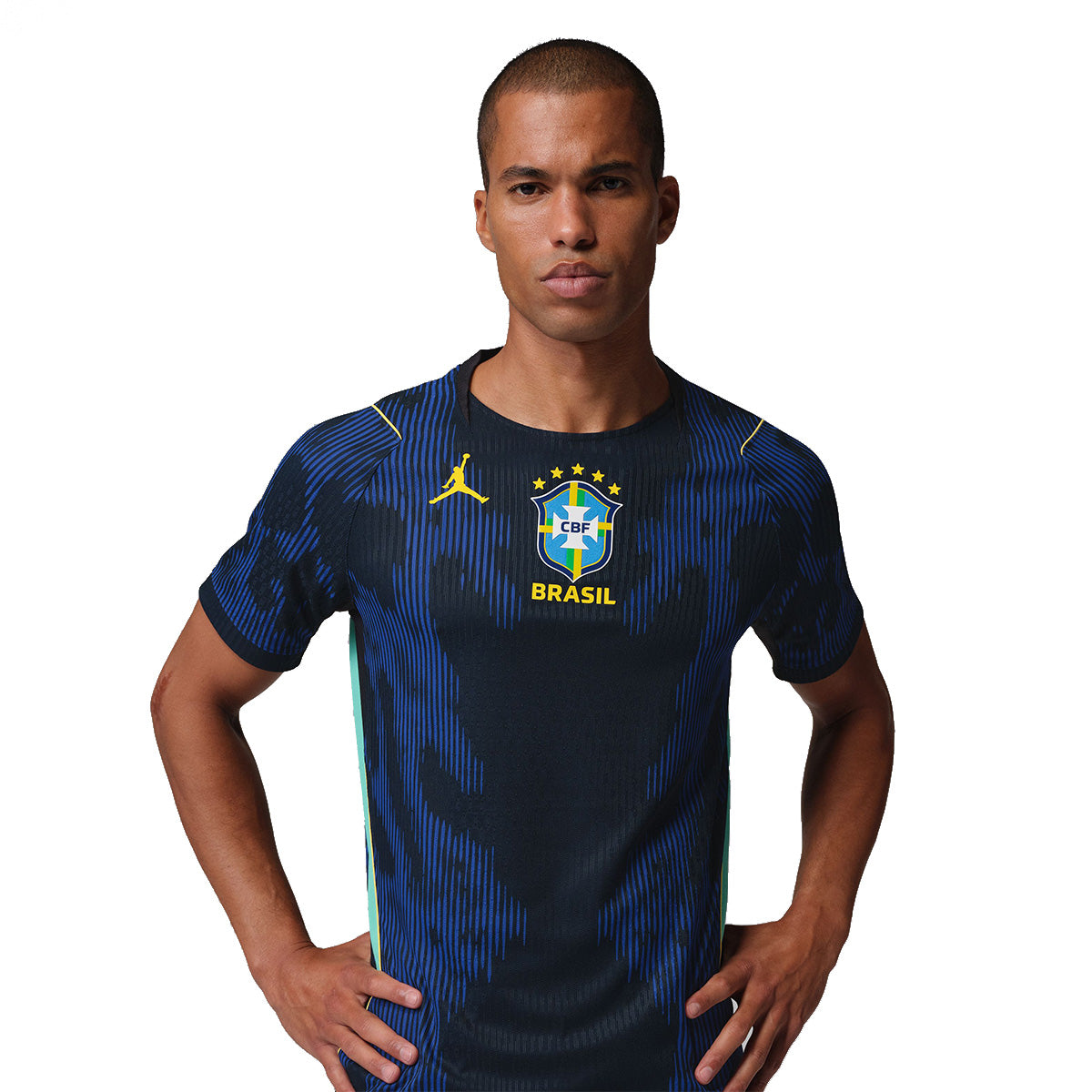 + Brasil Futebol Brasil 2026 Stadium Away Aero-FIT Football Replica Shirt 'Old Royal Black'
