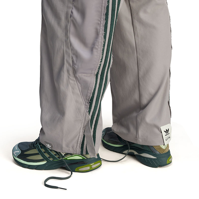 + Song For The Mute SFTM-004 Track Pants 'Dove Grey Collegiate Green'