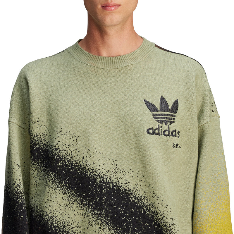 + Song For The Mute SFTM-004 Knit Sweatshirt 'Tent Green'