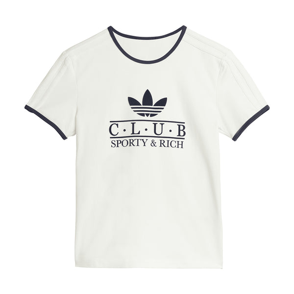 + Sporty & Rich Wmns Tee 'Core White Night Navy'