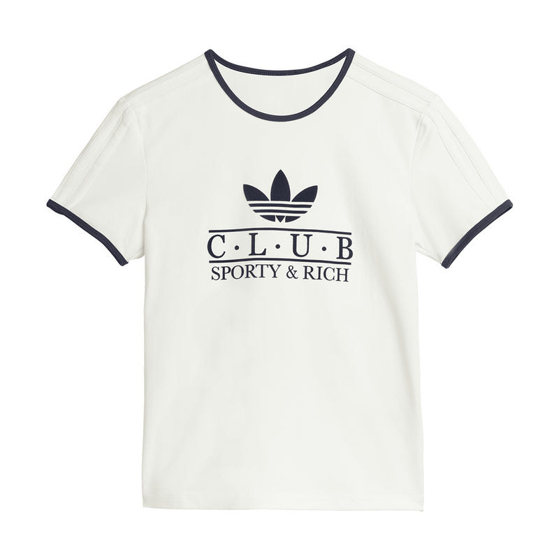 + Sporty & Rich Wmns Tee 'Core White Night Navy'