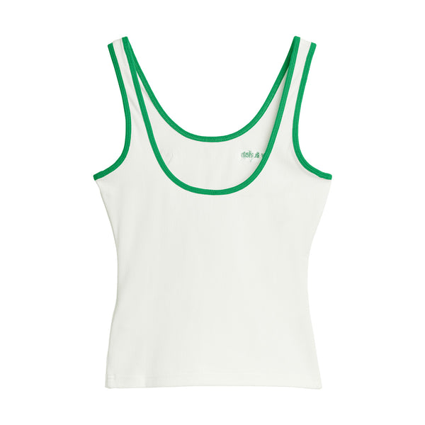 + Sporty & Rich Tank Top 'Off White Green'