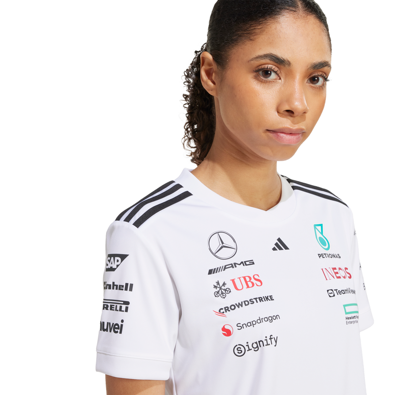 + Mercedes AMG Petronas F1 Team Wmns Driver Jersey 'White Black'