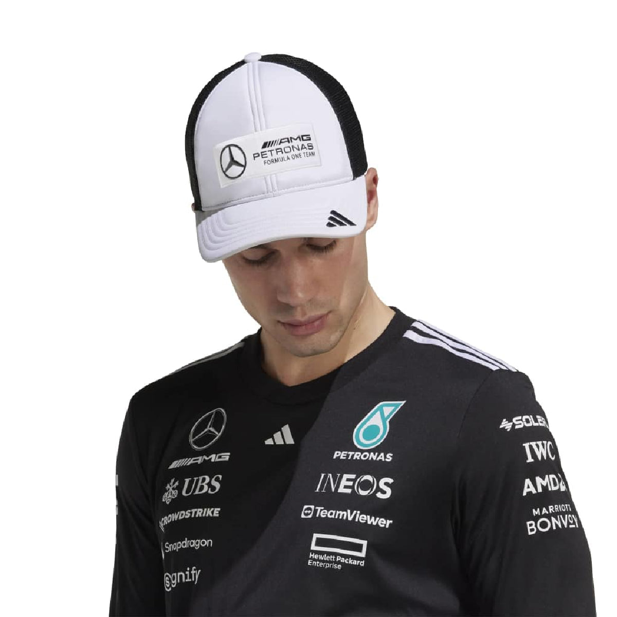 + Mercedes-AMG Petronas F1 Team Cap 'White Black'