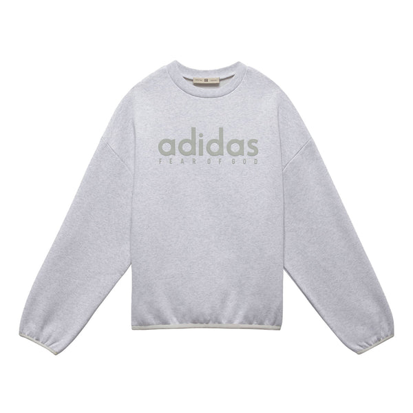+ Fear of God Athletics Heather Fleece Crewneck 'Light Grey Heather'