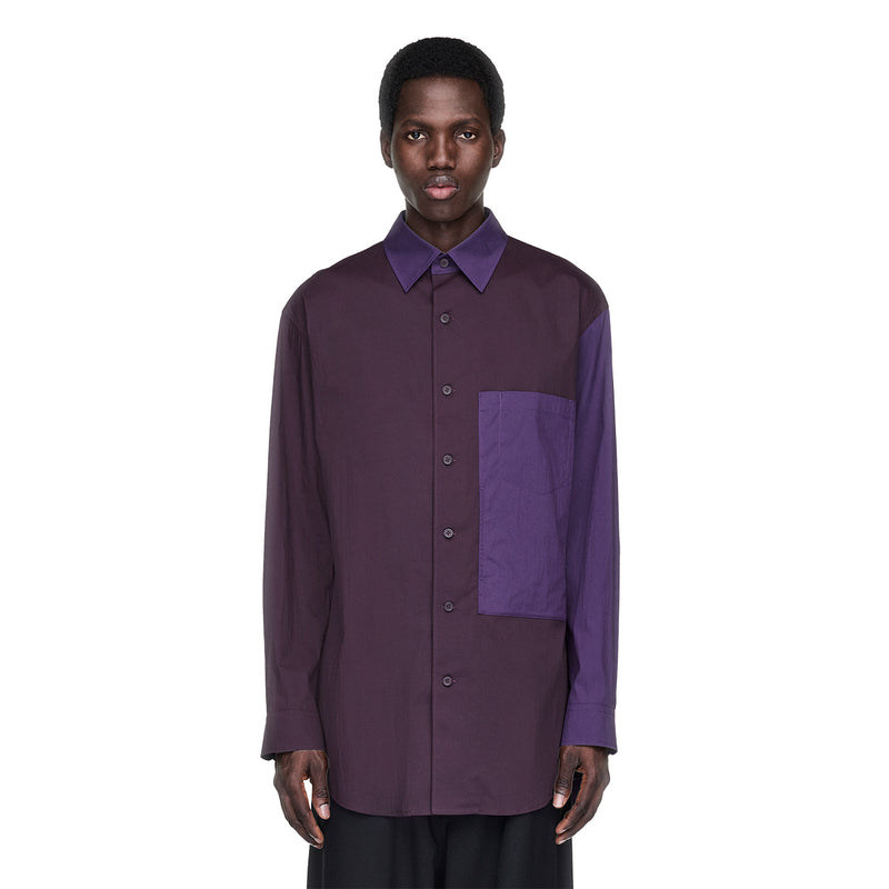 Sporty Cotton Shirt 'Burgundy'