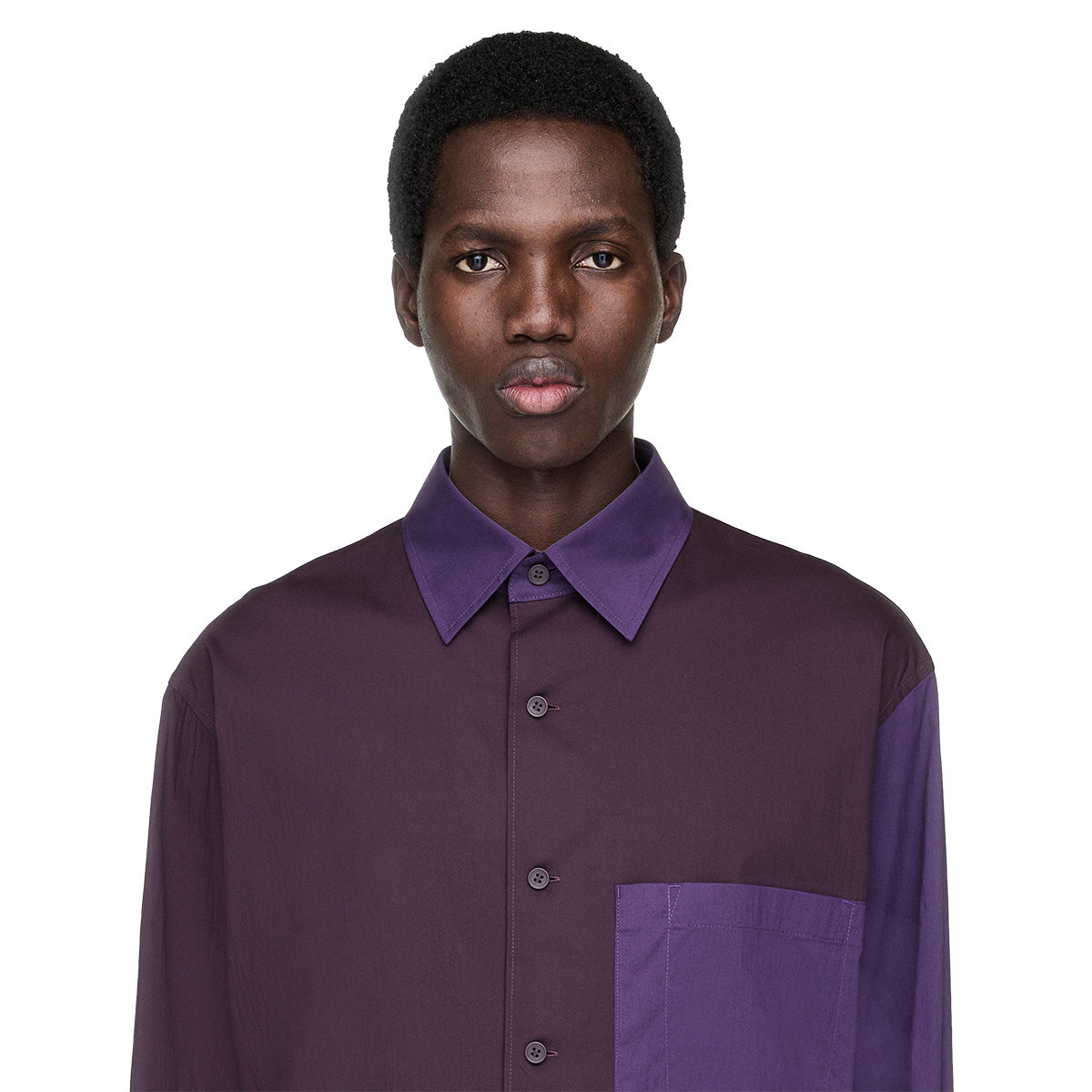 Sporty Cotton Shirt 'Burgundy'