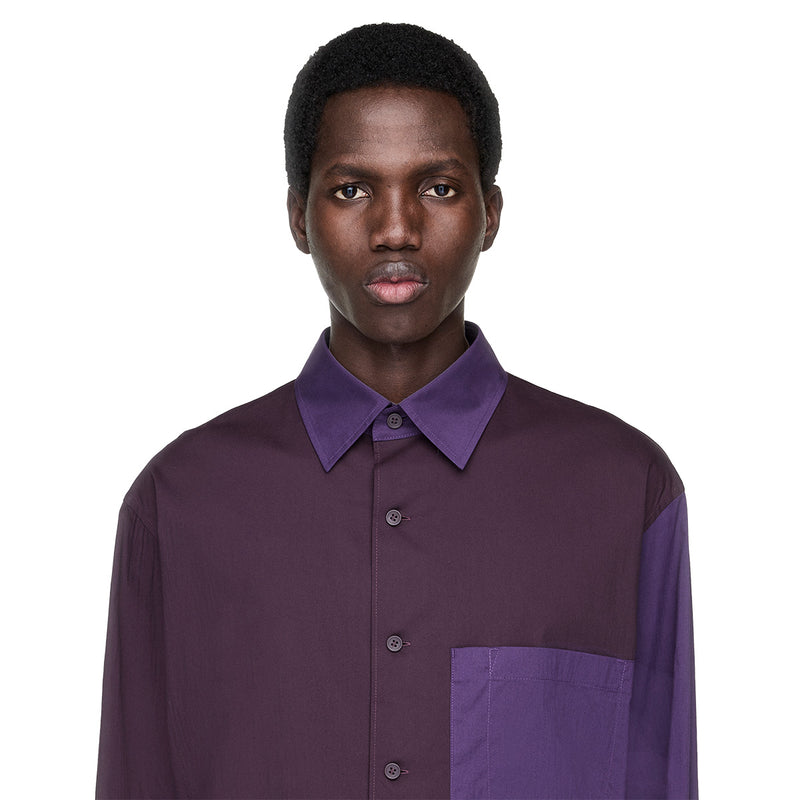 Sporty Cotton Shirt 'Burgundy'