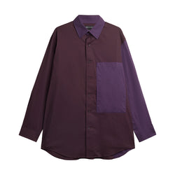 Sporty Cotton Shirt 'Burgundy'