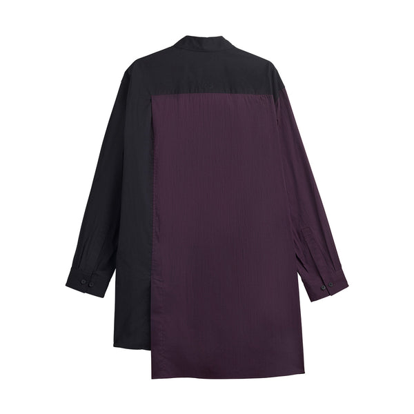 Sporty Cotton Shirt 'Burgundy Black'