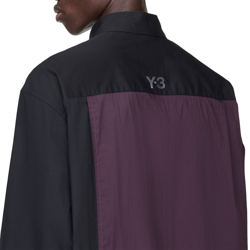Sporty Cotton Shirt 'Burgundy Black'