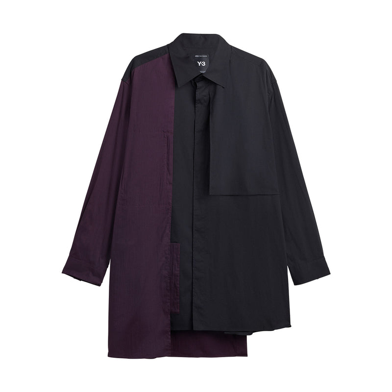 Sporty Cotton Shirt 'Burgundy Black'