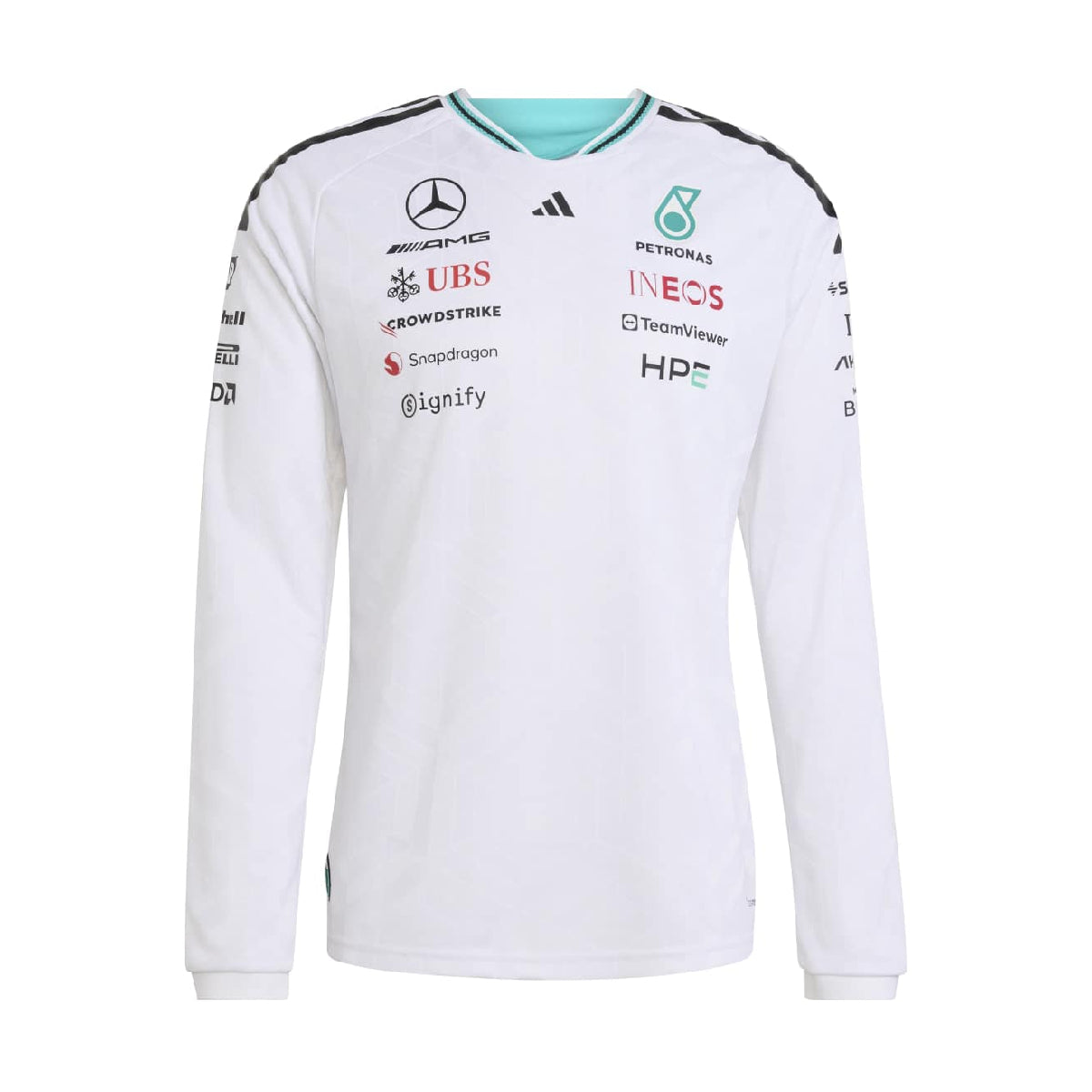 + Mercedes-AMG Petronas F1 Team Driver Authentic Long Sleeve Jersey 'White'