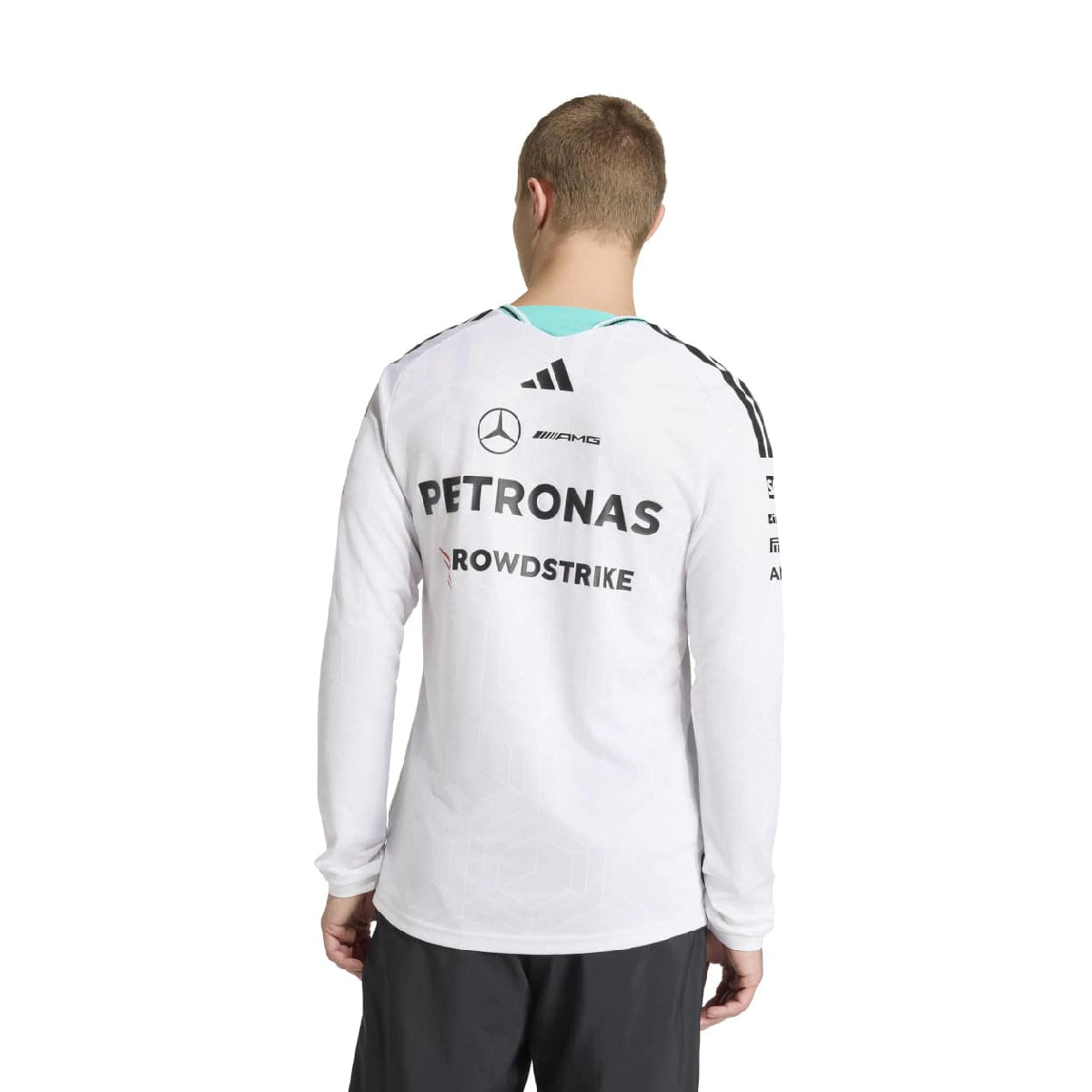 + Mercedes-AMG Petronas F1 Team Driver Authentic Long Sleeve Jersey 'White'