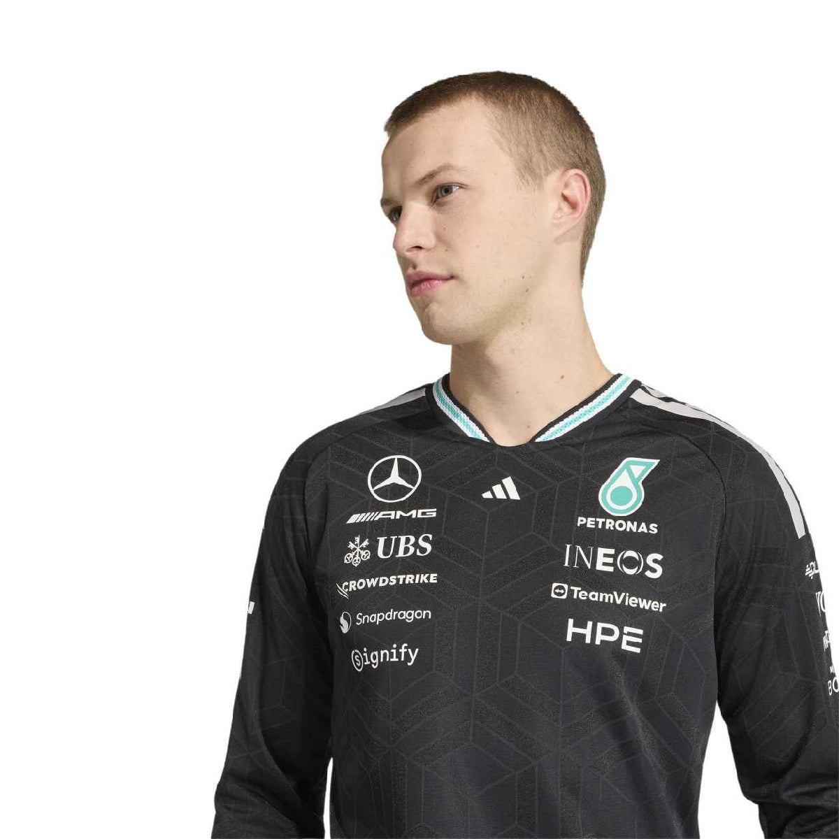 + Mercedes-AMG Petronas F1 Team Driver Authentic Long Sleeve Jersey 'Black'