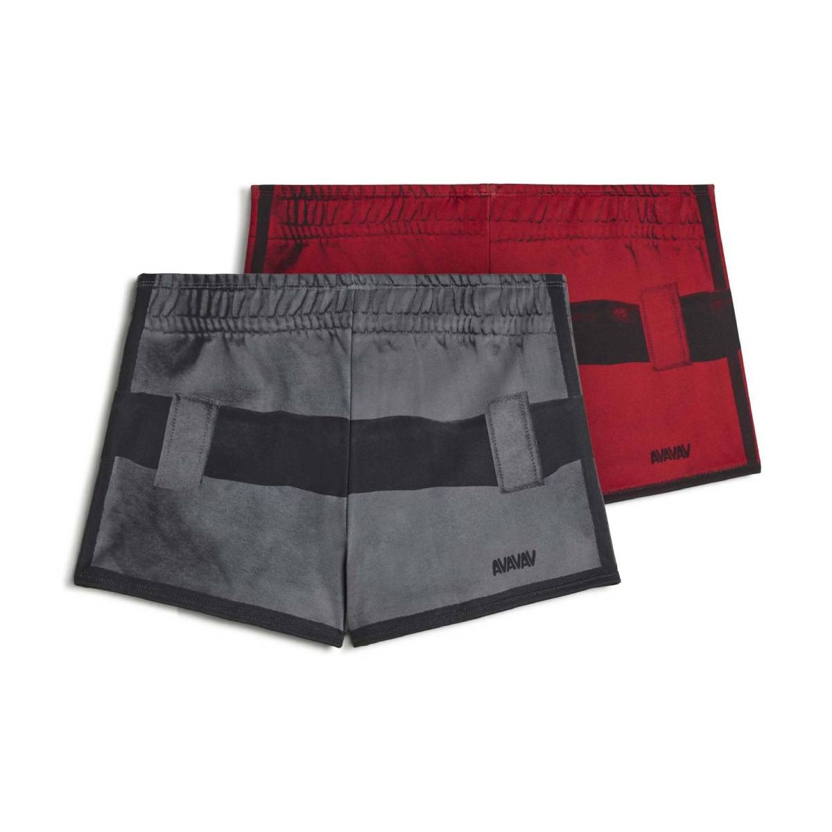 + Avavav Printed Shorts 'Better Scarlet Grey Four'