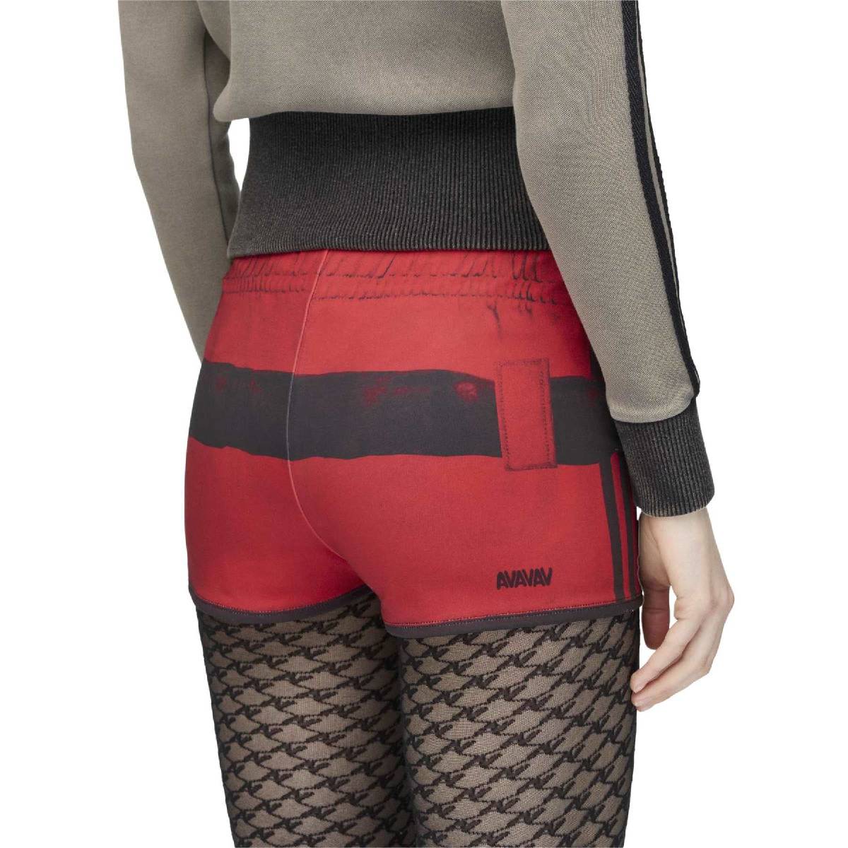 + Avavav Printed Shorts 'Better Scarlet Grey Four'