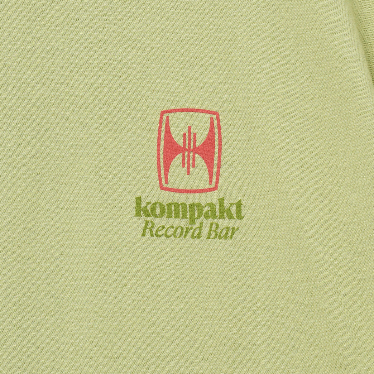 ★COMPAKT RECORD BAR★ KRB Extra Extra Tshirt Lime Kompakt Record Bar Logo Tee 'Light Lime' – Limited Edt