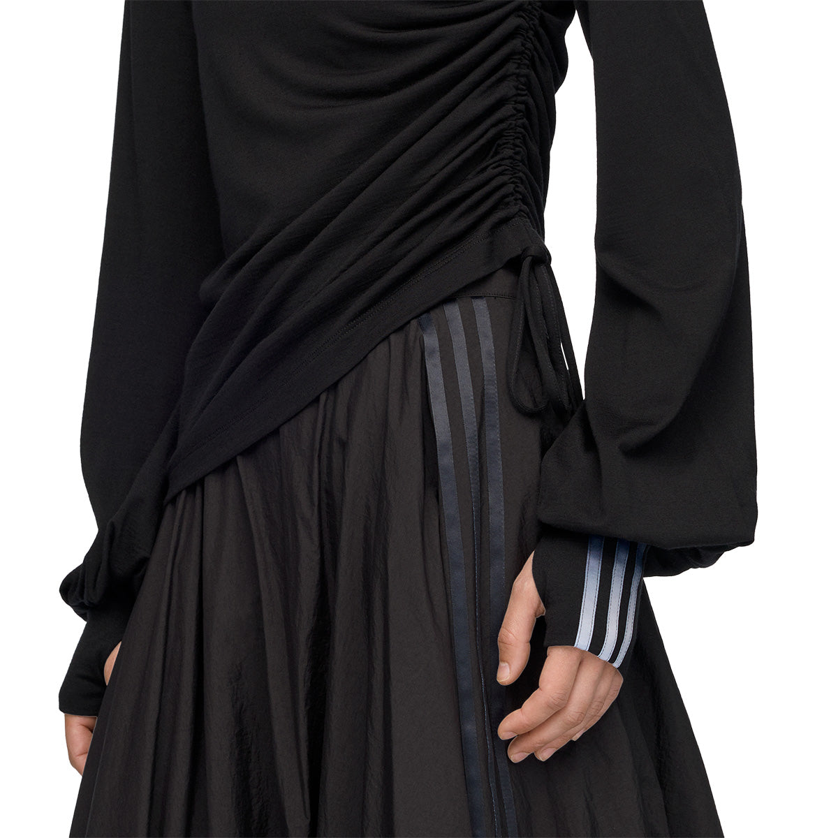 Cinch Drape L/S Tee 'Black'
