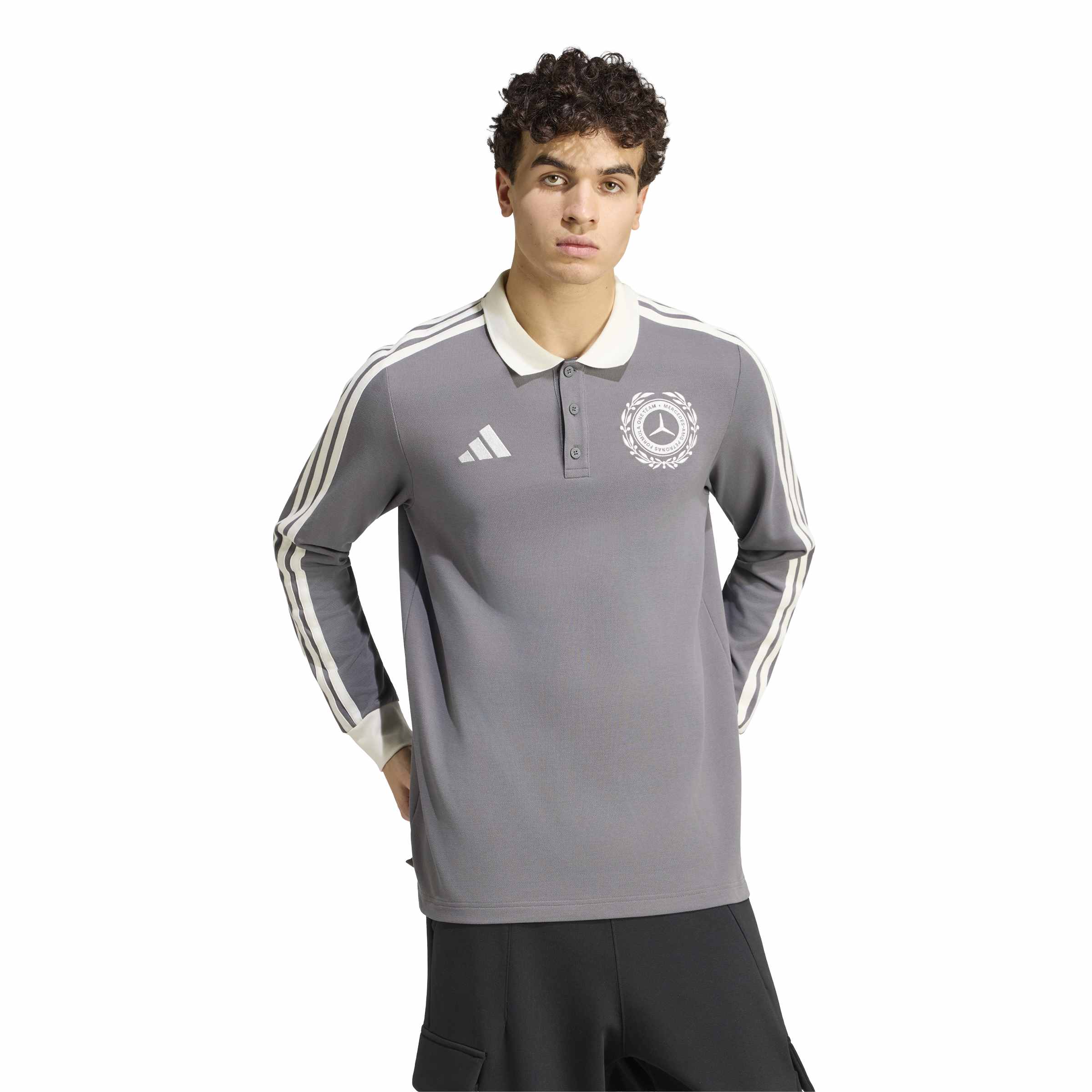 + AMG Petronas Formula 1 Team Silver Arrows Icon Polo 'Granite'